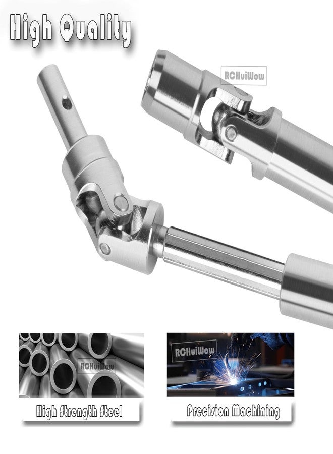 قطع غيار RCHuiWow RC Driveshafts Axerts لسيارات Typhon 3S BLX وTyphon Mega 550 بمقياس 1/8، أعمدة دفع أمامية وخلفية فولاذية بوزن 45 رطلاً مع محور سداسي للعجلات مقاس 17 مم، متوفرة باللونين الفضي والتيتانيوم. - Image 3